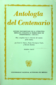 Antología del Centenario. Primera parte I